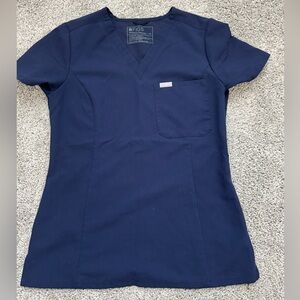 Catarina slim xs navy blue scrub top